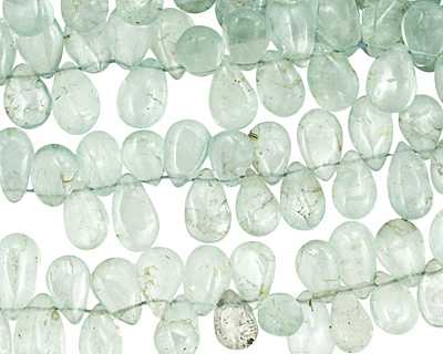 Aquamarine Flat Teardrop 7-9x9-13mm