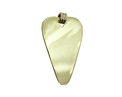 Brass Lipped Heart Bezel 29x53mm