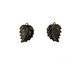 C-Koop Enameled Metal Black Leaf 15x20mm