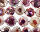 Purple w/ White Fire Agate Faceted Flat Slab 34-42x36-41mm