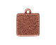 TierraCast Antique Copper (plated) Hammertone Square Frame Drop 19x22mm