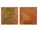 Lillypilly Verde Bamboo Embossed Patina Copper Sheet 3"x3", 36 gauge