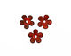 C-Koop Enameled Metal Medium Red 5 Petal 15mm