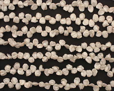 Pearly White Keishi Drop 5-7x6-10mm