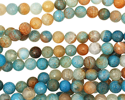 Beach Agate Faceted Round 12mm