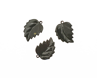 C-Koop Enameled Metal Steel Gray Leaf 15x20mm