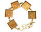 Brass Square Bezel Link Bracelet 19mm