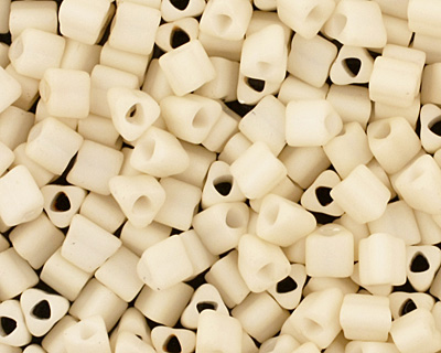 TOHO Opaque Pastel Frosted Egg Shell Triangle 11/0 Seed Bead