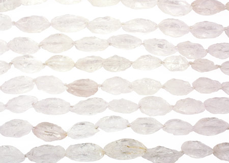Rock Crystal Textured 3-Sided Rice 18-26x8-12mm