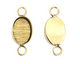 Brass Oval Bezel Link 19x15mm