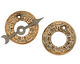Earthenwood Studio Ceramic Metallic Bronze Time Wheel Toggle Clasp 27-28mm, 37mm bar