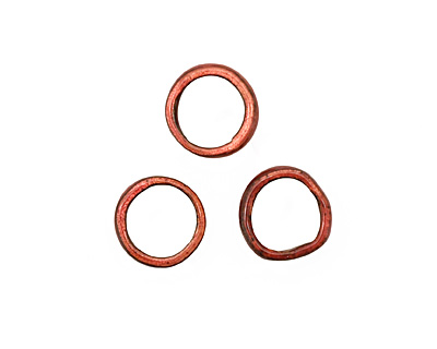 C-Koop Enameled Metal Ruby Red Large Ring 16-17mm