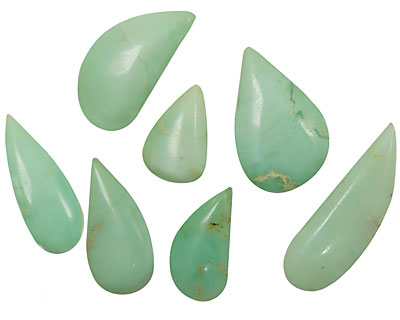 Chrysoprase Flat Freeform Drops 16x25-23x45mm
