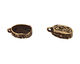 Green Girl Bronze Bell Flower Oval Bezel 15x24mm