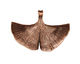 Ezel Findings Antique Copper Ginkgo Leaf Pendant 40x30mm