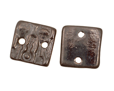 Earthenwood Studio Ceramic Pewter Small Square Keys Link 19mm