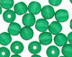 Czech Glass Matte Green Emerald Round 4mm