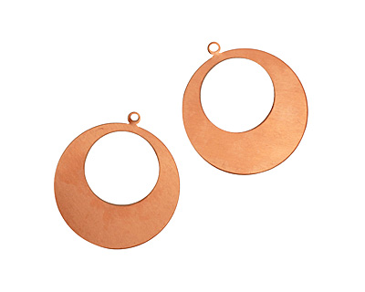 Copper Gypsy Hoop Blank 38x42mm