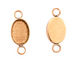 Copper Oval Bezel Link 19x15mm