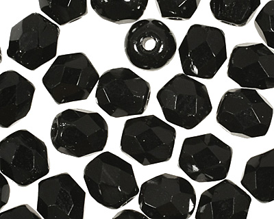 Czech Fire Polished Glass Jet Round 4mm