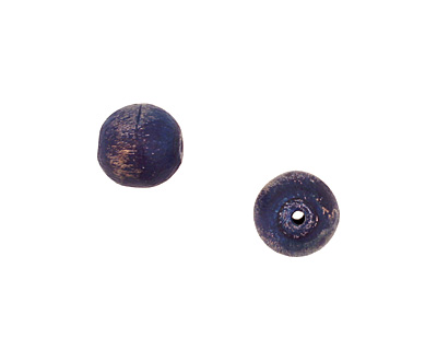 Missficklemedia Patinated Peacock Blue Satin Brushed Round 10mm