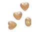 Grace Lampwork Golden Yellow Metallic Heart 19-20mm
