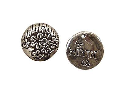 Green Girl Pewter Mirth Coin 20mm