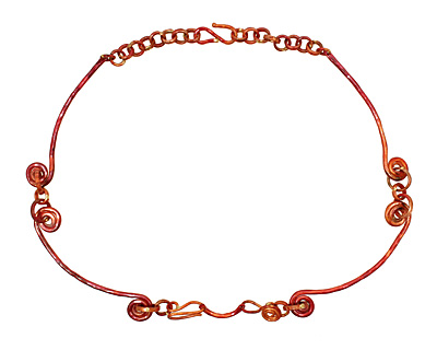 Patricia Healey Copper Spiral Bar Chain Necklace