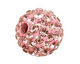Light Rose Pave Round 8mm (1.5mm hole)