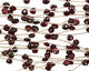 Garnet Faceted Flat Teardrop 7-8mm