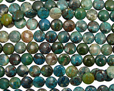 Chrysocolla Puff Coin 13-14mm