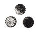 Jet/Crystal Ombre Pave Round 12mm (1.5mm hole)