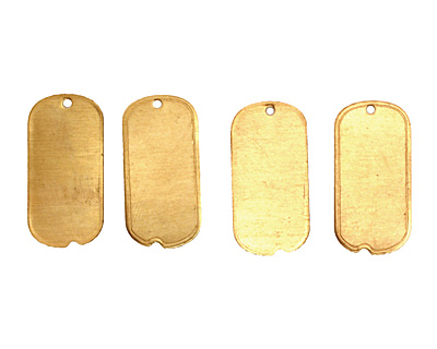 Brass Mini Dog Tag Blank 12x25mm