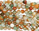 Green/Caramel Agate Faceted Round 14mm