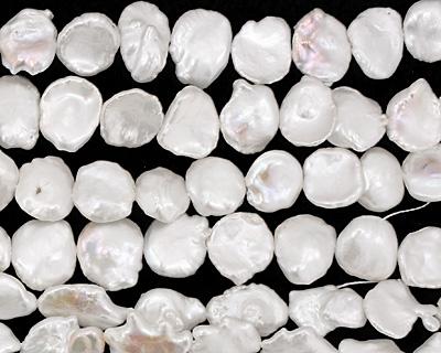 Pearly White Keishi 15-18x12-16mm