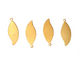 Brass Leaf Blank Pendant 10x27mm
