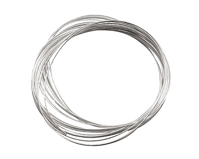 Memory Wire Silver (plated) Oval Bracelet .35 oz.