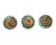Jangles Ceramic Turquoise Flower Pendant 35-36mm