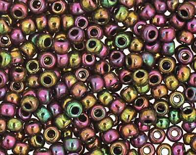TOHO Higher Metallic Purple/Green Iris Round 11/0 Seed Bead
