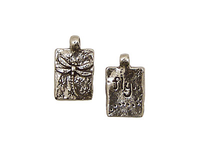 Green Girl Pewter Fly Dangle 17x31mm