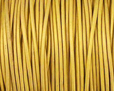 Mustard (metallic) Round Leather Cord 1.5mm