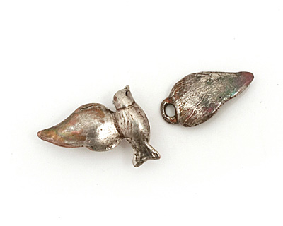 Green Girl Shibuichi Gliding Bird Clasp 19x47mm
