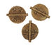African Brass Flat Coin 68-70x48-50mm