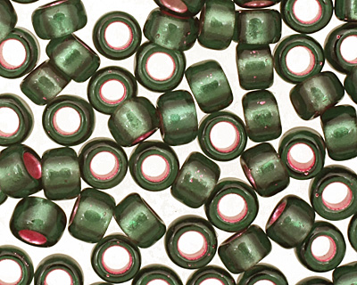 TOHO Olivine (with Frosted Silver & Pink Lining) Round 8/0 Seed Bead