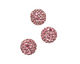 Light Rose Pave Round 10mm (1.5mm hole)