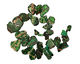 Green Impression Jasper Flat Freeform Drop Graduated 5-36x15-50mm