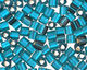 TOHO Frosted Teal (with Silver Lining) Triangle 11/0 Seed Bead