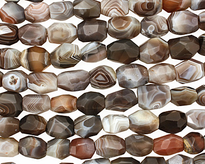 Botswana Agate Faceted Nugget 12-21x13-16mm