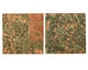 Lillypilly Verde Groovy Circles Embossed Patina Copper Sheet 3"x3", 36 gauge