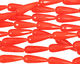 Tangerine Tango Jade Faceted Teardrop 30x10mm